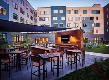 A restaurant or other place to eat at residence inn downtown